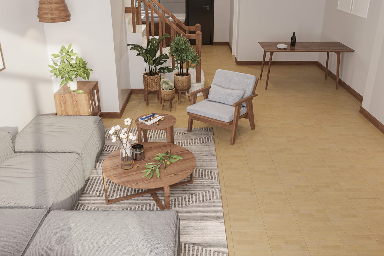 Bright, inviting home with natural finishes